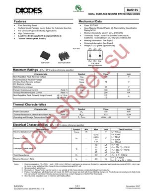 BAS16V-7 datasheet  